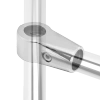 Złącze jednoramienne  grube do drążka Ø32 chrom TR660-0-CHR