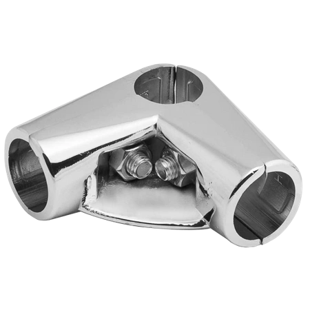 Złącze dwuramienne z półką Ø25 chrom TR580-0-CHR