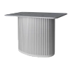 Noga/nóżka meblowa ryflowana 10cm szara AC280-A-ALU