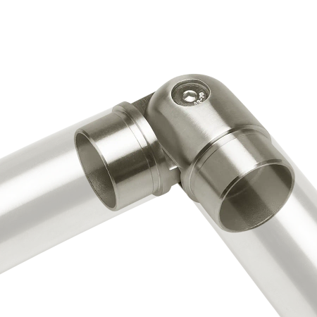 Łącznik przegubowy poręczy balustrady Ø42.4 27x27 stal nierdzewna Prevent  PR732-0-INX