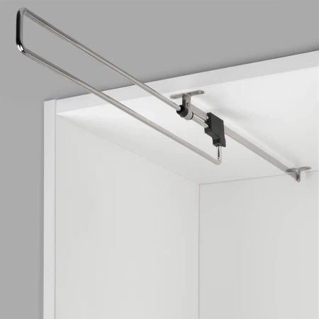 Wieszak wysuwany pojedynczy 35cm na ubrania do szafy chrom AC221-B-CHR