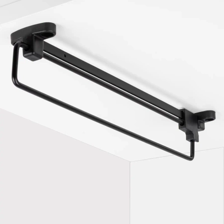 Wieszak wysuwany pojedynczy 35cm na ubrania do szafy czarny AC221-B-CZA