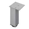 Nóżka meblowa 15cm aluminiowa regulowana ALU kwadratowa AC253-B-ALU