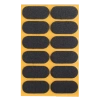 Podkładki filcowe samoprzylepne czarne owalne 20x44 12szt PREMIUM PF001-2-020-044-CZA