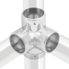 Narożnik czterokierunkowy Ø25 chrom AC986-0-CHR