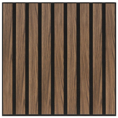 Panele akustyczne dekoracyjne ścienne lamele 50x50cm orzech (4 sztuki) PA002-050-050-ORZ