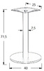 Podstawa stołu SLSH-2010-72-40-CZA okrągła wysokość 72cm, średnica 40 cm czarna