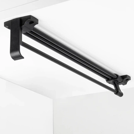 Wieszak wysuwany 45cm na ubrania do szafy czarny AC221-H-CZA