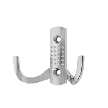 Wieszak haczyk ścienny na ubrania podwójny chrom 5cm AW390-0-CHR