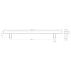 Uchwyt reling meblowy 25cm chrom AU102-0-192-CHR