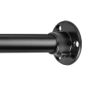 Drążek meblowy okrągły 16mm zestaw z mocowaniami 0, L=140 cm, czarny AC300-310-0-140-CZA