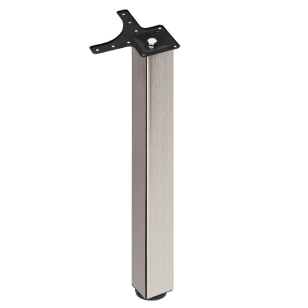 Noga meblowa gruba stołowa kwadratowa 60x60 82cm górne mocowanie INOX AC282-P-820-INX