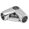 Złącze dwuramienne z półką Ø25 chrom TR580-0-CHR