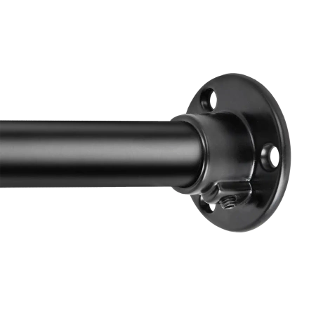 Drążek meblowy okrągły 16mm zestaw z mocowaniami 0, L=140 cm, czarny AC300-310-0-140-CZA