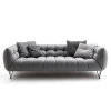 Nóżka meblowa 18,5cm stalowa regulowana potrójna loft czarna AC289-E-CZA