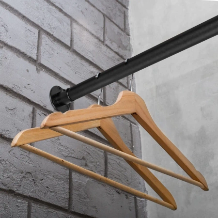 Końcówka rozeta wysoka mocująca drążek słupek Ø32 czarna AC610-A-CZA stal