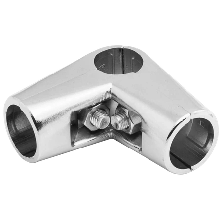 Złącze dwuramienne narożne Ø25 chrom TR579-0-CHR