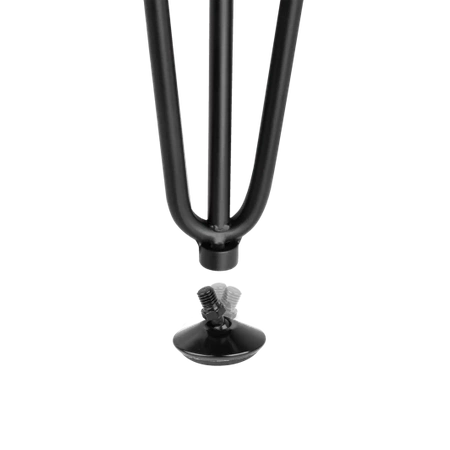 Nóżka meblowa 44cm stalowa regulowana potrójna loft czarna AC289-F-CZA
