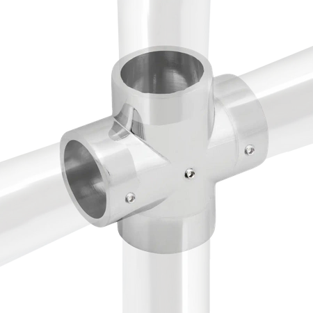 Narożnik czterokierunkowy Ø25 chrom AC985-0-CHR
