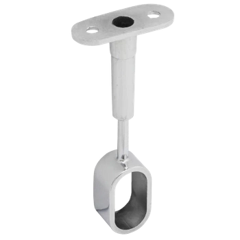 Uchwyt dystansowy z regulacją do drążka owalnego 30x15 przelotowy chrom AC935-0-CHR
