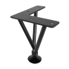 Nóżka meblowa 14cm stalowa regulowana potrójna loft czarna AC289-D-CZA