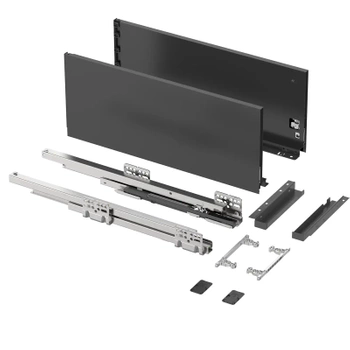 Szuflada SLIM, L=400, H=199, antracytowa 40kg SB199-0-400-ATR