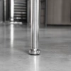 Wkładka z gwintem M-8 (metal)  do drążka Ø25 chrom do montażu stopek, kółek i półek  AC511-F-CHR
