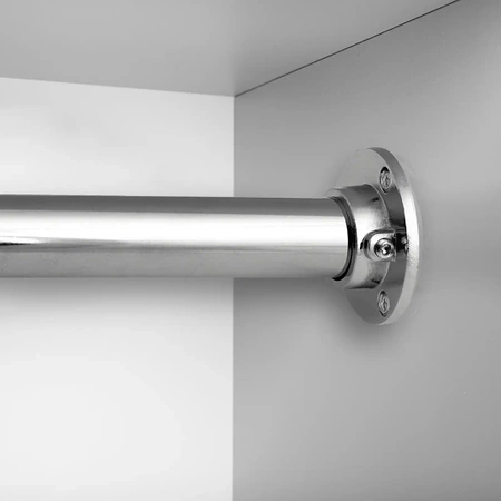 Drążek meblowy okrągły 25mm zestaw z mocowaniami A, L=150 cm, chrom AC500-510-A-150-CHR