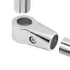 Złącze jednoramienne  grube do drążka Ø32 chrom TR660-0-CHR