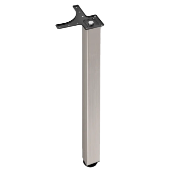 Noga meblowa stołowa kwadratowa 50x50 82cm górne mocowanie INOX AC282-L-820-INX