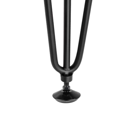 Nóżka meblowa 44cm stalowa regulowana potrójna loft czarna AC289-F-CZA