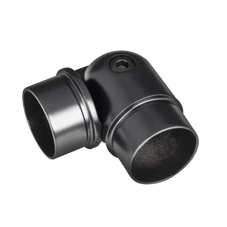 Łącznik przegubowy poręczy balustrady Ø42.4 27x27 stal nierdzewna Prevent  czarny PR732-0-CZA