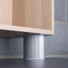 Noga/nóżka meblowa ryflowana 10cm szara AC280-A-ALU