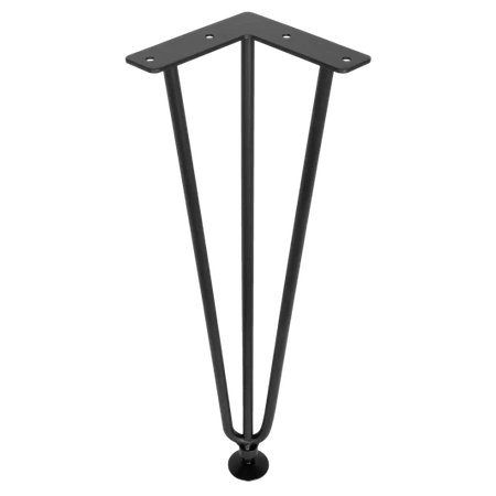 Nóżka meblowa 44cm stalowa regulowana potrójna loft czarna AC289-F-CZA