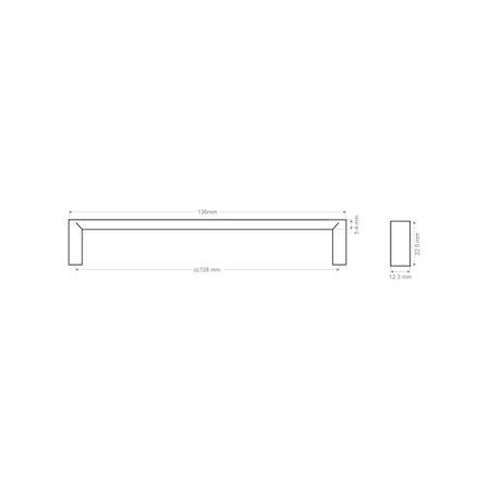 Uchwyt meblowy 13,6cm chrom AU612-0-128-CHR