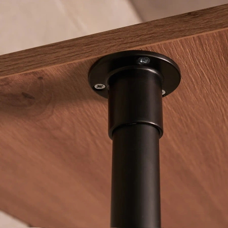 Końcówka  rozeta wysoka mocująca drążek Ø32 czarna AC610-E-CZA aluminiowa