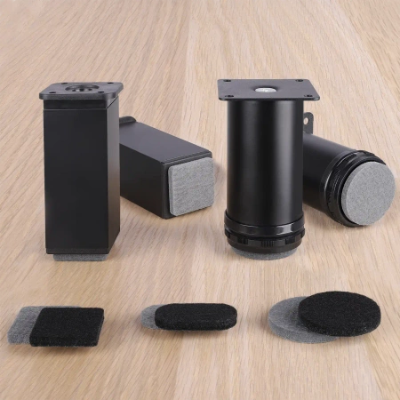 Podkładki filcowe samoprzylepne czarne okrągłe Ø45mm 6szt PREMIUM PF001-0-045-CZA
