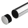 Zaślepka płaska do drążka Ø25 chrom zestaw 2szt AC507-A-2-CHR 