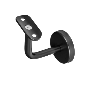 Uchwyt boczny  poręczy z maskownicą Ø42.4 mocowanie Ø60 75x50 stal nierdzewna czarny Prevent PR747-0-CZA