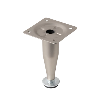 Nóżka meblowa 10cm regulowana stalowa stożkowa satynowa AC270-C-SAT