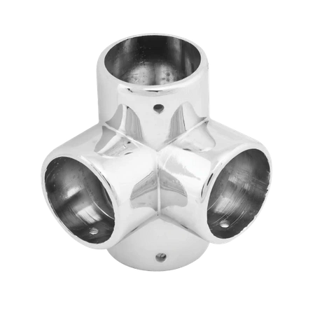 Narożnik czterokierunkowy Ø25 chrom AC986-0-CHR