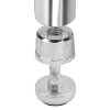 Wkładka z gwintem M-8 (metal)  do drążka Ø25 chrom do montażu stopek, kółek i półek  AC511-F-CHR