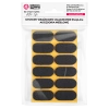 Podkładki filcowe samoprzylepne czarne owalne 20x44 12szt PREMIUM PF001-2-020-044-CZA