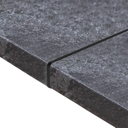 Listwa meblowa 38mm szczelinowa czarna AL008-S-038-A-CZA