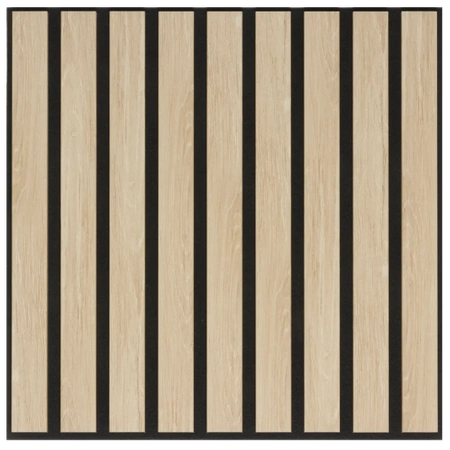 Panele akustyczne dekoracyjne ścienne lamele 50x50cm dąb (4 sztuki) PA002-050-050-DAB