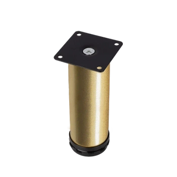 Nóżka meblowa 15cm stalowa regulowana złota okrągła AC272-B-ZLO