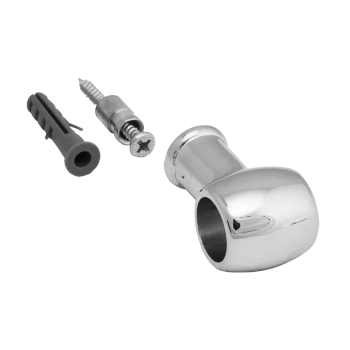 Uchwyt dystansowy przelotowy retro z wkrętem do drążka Ø16 chrom AC306-R-CHR