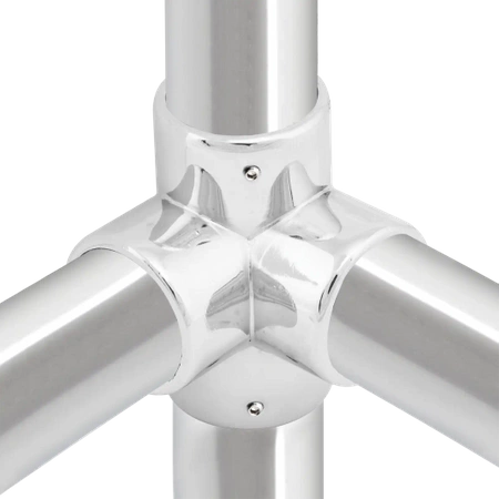 Narożnik czterokierunkowy Ø25 chrom AC986-0-CHR