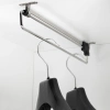 Wieszak wysuwany pojedynczy 35cm na ubrania do szafy chrom AC221-B-CHR