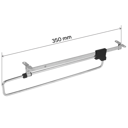 Wieszak wysuwany pojedynczy 35cm na ubrania do szafy chrom AC221-B-CHR